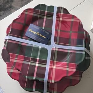 Tommy Bahama Plaid Melamine Plates